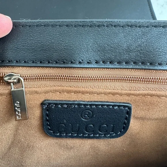 Inspired Black and Tan Backpack with Monogram Design - Picture 9 of 13